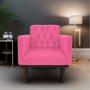 Imagem de Poltrona Decorativa Classic Sintético Rosa Pink - AM Decor