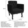 Imagem de Poltrona Decorativa Classic Suede Preto - AM Decor