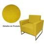 Imagem de Poltrona Decorativa Com Base de Ferro Para Recepção Leticia Pé Ferro Suede Amarelo - LM DECOR