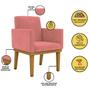 Imagem de Poltrona Decorativa Com Base Reforçada Sala Quarto JL Decor