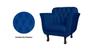 Imagem de Poltrona Decorativa Dália Suede Azul Marinho Pés Madeira Mz Decor