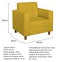 Imagem de Poltrona Decorativa Denver Suede Amarelo - Amarena Móveis