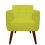 Imagem de Poltrona Decorativa Duda C/ Strass Suede Amarelo - D'Classe Decor