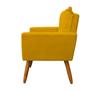 Imagem de Poltrona Decorativa Duda para Sala e Quarto Suede Amarelo - LH Decor