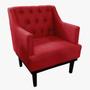 Imagem de Poltrona Decorativa Em Capitonê Para Escritório Aurora Suede Vermelho DL Decor