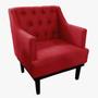 Imagem de Poltrona Decorativa Em Capitonê Para Sala de Recepção Classica Corano Vermelho LM DECOR