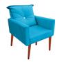 Imagem de Poltrona Decorativa Encosto De Almofada Modelo Lara Varias Cores Kit com 2 Poltronas