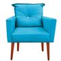 Imagem de Poltrona Decorativa Encosto De Almofada Modelo Lara Varias Cores Kit com 2 Poltronas