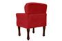 Imagem de Poltrona Decorativa Ester Suede Vermelho Pés Madeira Mz Decor