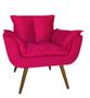 Imagem de Poltrona Decorativa Estofada Para Consultório Opala Suede Rosa Pink - DL Decor