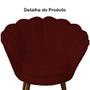 Imagem de Poltrona Decorativa Estofada Para Salão de Beleza Pétala Suede Vermelho Bordo - DL DECOR