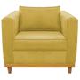 Imagem de Poltrona Decorativa Europa Suede Amarelo AM Decor