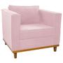 Imagem de Poltrona Decorativa Europa Suede Rosa Bebê ADJ Decor