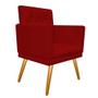 Imagem de Poltrona Decorativa Fernanda Capitonê Suede Vermelho - DAMAFFÊ MÓVEIS
