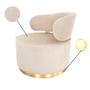 Imagem de Poltrona Decorativa Florença Base Cromo Dourado Veludo MQ Decor