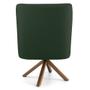 Imagem de Poltrona Decorativa Giratória Base Giromad Madeira Pérsia B-303 Suede Verde Musgo - Domi