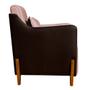 Imagem de Poltrona Decorativa Heloisa Veludo Rosa/Corano Marrom - Londrilar