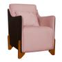 Imagem de Poltrona Decorativa Heloisa Veludo Rosa/Corano Marrom - Londrilar