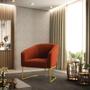 Imagem de Poltrona Decorativa Industrial Dourado Stella Bouclê D03 - D'Rossi