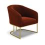 Imagem de Poltrona Decorativa Industrial Dourado Stella Bouclê D03 - D'Rossi