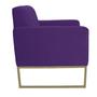 Imagem de Poltrona Decorativa Jade Base De Ferro Dourado Corano Roxo - INCASA DECOR