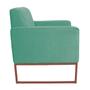 Imagem de Poltrona Decorativa Jade Base De Ferro Dourado Suede Azul Tiffany - INCASA DECOR