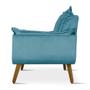 Imagem de Poltrona Decorativa Jade Larhome Suede Veludo Azul