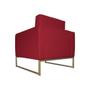 Imagem de Poltrona Decorativa Leticia Slim Base Metal belo tok - Suede Vermelho