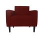 Imagem de Poltrona Decorativa Leticia Slim Suede Marsala Pés Madeira Ms Decor