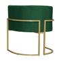 Imagem de Poltrona Decorativa Luana Veludo Verde Base Dourada Ms Decor