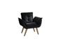 Imagem de Poltrona Decorativa Luna Base Fixa Suede Preto