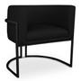 Imagem de Poltrona Decorativa Luna Com Base Fixa Preto material sintético