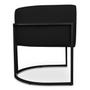 Imagem de Poltrona Decorativa Luna Com Base Fixa Preto material sintético
