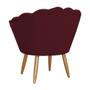 Imagem de Poltrona Decorativa Mais Petala mais Puff Petala Belo Tok - Suede Bordo