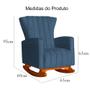 Imagem de Poltrona Decorativa Melinda Balanço Vovo Suede Royal - FM