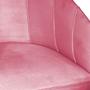 Imagem de Poltrona Decorativa Mia Base Industrial Dourada Suede Rosa - Belliv Decor