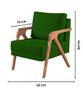 Imagem de Poltrona Decorativa Mona Suede Verde - Kimi Décor