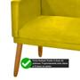 Imagem de Poltrona Decorativa Namoradeira Nina 2 Lugares Suede Amarelo