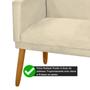 Imagem de Poltrona Decorativa Namoradeira Nina 2 Lugares Suede Bege