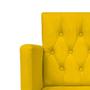 Imagem de Poltrona Decorativa Nanda Capitonê Pés Palito material sintético Amarelo - KDAcanto Móveis