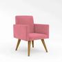 Imagem de Poltrona Decorativa Nina Cadeira Recepção Rosa