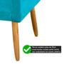 Imagem de Poltrona Decorativa Nina Pés Palito Suede Azul Turquesa