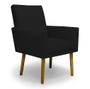 Imagem de Poltrona Decorativa Nina Suede Preto - MeularDecor