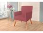 Imagem de Poltrona Decorativa Onix Suede Marsala Pés Madeira Ms Decor