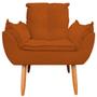 Imagem de Poltrona Decorativa Opala Sala de Estar Tecido Suede Terracota Horizonte Móveis