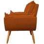 Imagem de Poltrona Decorativa Opala Sala de Estar Tecido Suede Terracota Horizonte Móveis