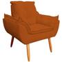 Imagem de Poltrona Decorativa Opala Sala de Estar Tecido Suede Terracota Horizonte Móveis