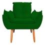 Imagem de Poltrona Decorativa Opala Sala de Estar Tecido Suede Verde Kimi Decor