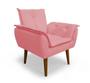 Imagem de Poltrona Decorativa Opala Suede Rosa - MeularDecor