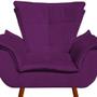 Imagem de Poltrona Decorativa Opala Suede Roxo - D'Rossi